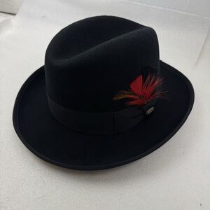 Scala Men's Wool Felt Snap-Brim Fedora Hat Size: Large